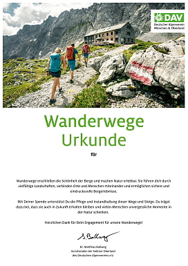 Urkunde Alpiner Umweltschutz