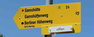 Wegweiser auf dem Berliner Höhenweg