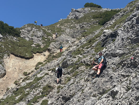 Ein Anblick, der Olga glücklich macht: Teilnehmende, die sich unter ihrer Leitung zunehmend anspruchsvollere Touren zutrauen.