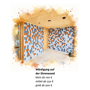 Würdigung Ehrenwand