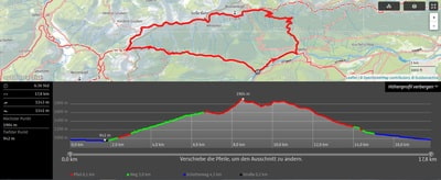 Geplanter Routenverlauf + Tourdaten