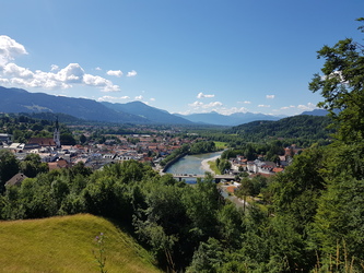 Blick vom Kalvarienberg auf Bad Tölz
