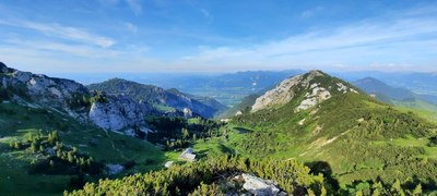 Ausblick aufs Hochtal mit Soinsee vom Lacherspitz