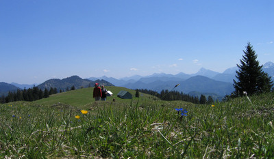 Blick vom Hirschhörnlkopf